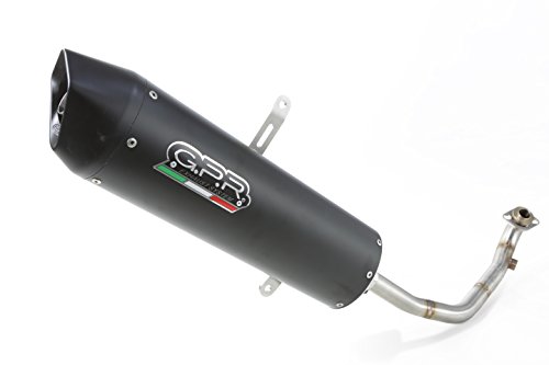 Gpr Exhaust System, Scarico Marca Gpr, Compatibile Con Kymc X-Town 125 2021-2023, Impianto Completo Racing,Serie Gpr Furore Nero
