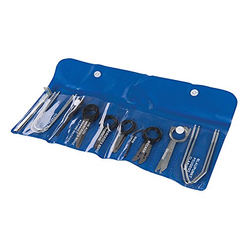Silverline 333101 Kit Di Utensili Per La Rimozione Delle Autoradio, Argento, Set Di 20 Pezzi