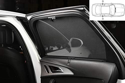 Car Shades Set (Porte Posteriori) Compatibile Con Volvo V60 Station Wagon 2010-2018 (4-Parti)
