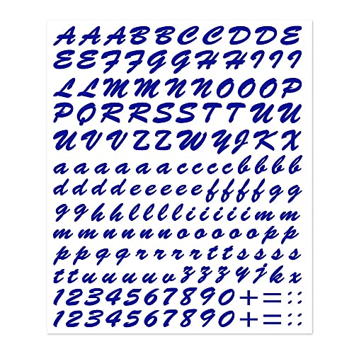 4R Quattroerre.It 1236 Kit Lettere Adesive, Blu