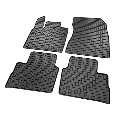 Cikcar Ck Rni05 - Set Di Tappetini In Gomma Per Nissan Qashqai Iii (J12) 2021 (4 Pezzi + Sistema Di Montaggio), Colore: Nero