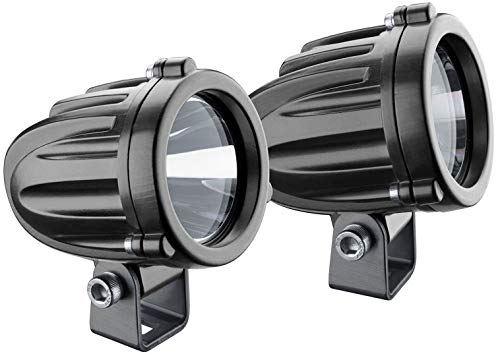 Interphone | Ledlight10Spot | Coppia Faretti Led Anteriori Da Moto - Omologati Stradale Ece R112 - Potenza 10 Watt - 990 Lumens Faro - Pattern Fascio