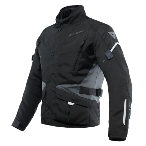 Dainese - Tempest 3 D-Dry, Giacca Da Uomo Moto Touring, Giacca Impermeabile, Fodera Termica Rimovibile, Protezioni Su Spalle E Gomiti, Nero/Nero/Ebano