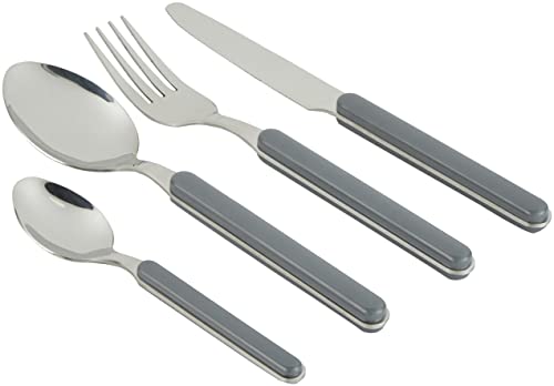 Brunner Delice Set Di Posate Da Campeggio, Confezione Da 16 Pezzi, Grigio