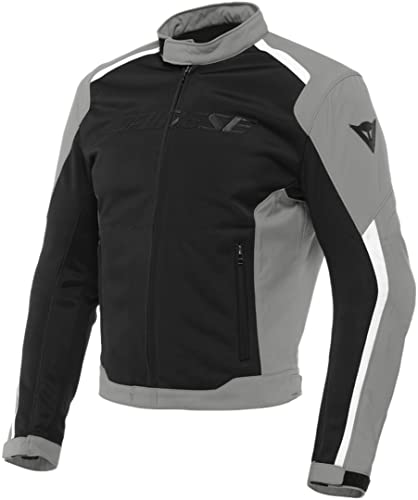 Dainese Hydraflux 2 Air D-Dry Jacket, Giacca Moto Estiva Con Fodera Impermeabile Removibile, Uomo, Nero/Charcoal-Gray, 48