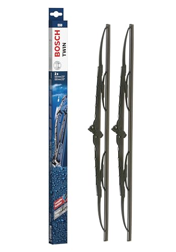 Tergicristalli Bosch Twin 550, Lunghezza 550Mm/550Mm, 1 Set Per Parabrezza Anteriore