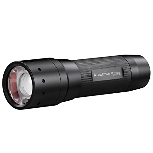 Ledlenser P7 Core Torcia Tascabile Allround Led, 450 Lumen, Messa A Fuoco Regolabile, Portata Luminosa Di 300M, Uso Con 4 Batterie Aaa, Tre Livelli Di