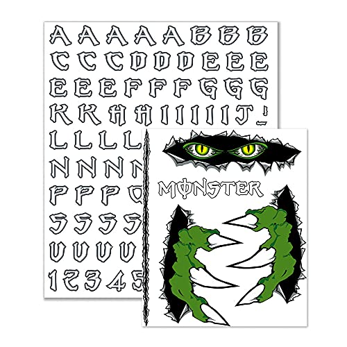 Quattroerre 1230 Kit Lettere Adesive Monster Graffio