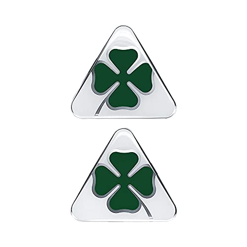 Alfa Romeo Adesivi 3D Ufficiali Quadrifoglio Verde Destro + Sinistro, 95 X 85 Mm
