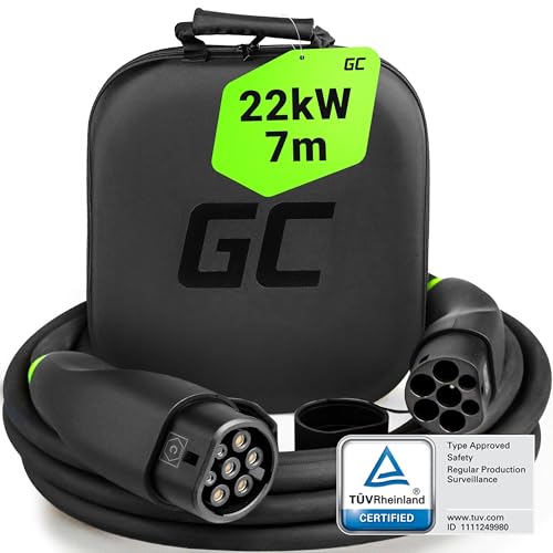 Green Cell Gc Snap Tipo 2 Cavo Di Ricarica 22Kw 7M 32A Per Ev Auto Elettriche Tipo 2 A Tipo 2 Trifase Tüv Compatibile Con Model Y 3 S X, 500E, 600E, E