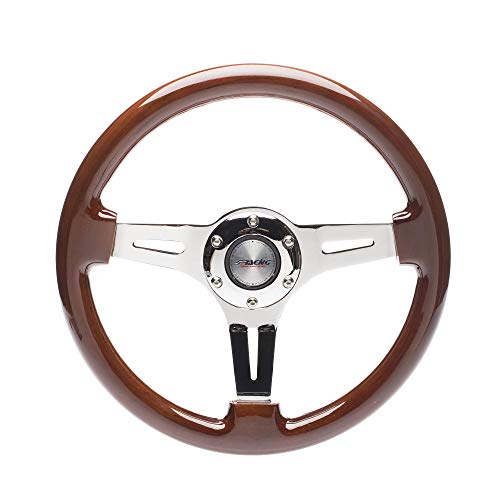 Simoni Racing Dij350/W Volante Sportivo Dijon Universale, Vero Legno