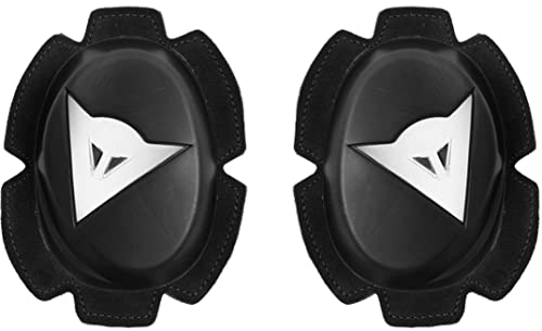 Dainese - Pista Knee, Ginocchiere Moto In Poliuretano, Saponette Moto, Contatto Uniforme Con Pista E Asfalto, Slider Moto Con Chiusura In Velcro, Nero