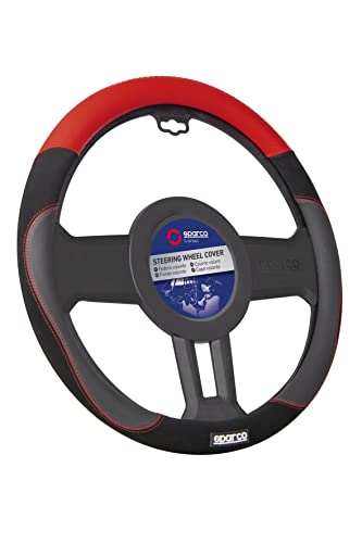 Sparco Coprivolante Sparco S122 Rosso E Nero In Pelle Scamosciata + Pvc