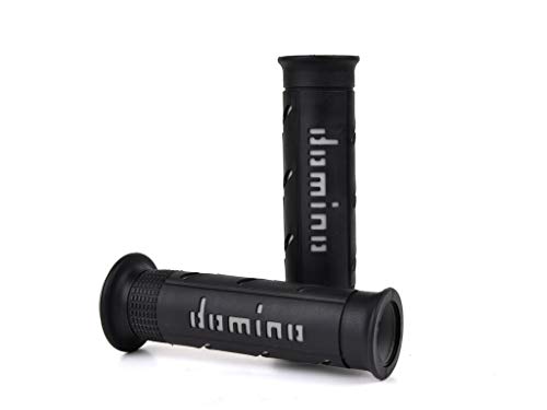Domino Bici Da Corsa 1295371 Manopole, Nero/Grigio, Set Di 2, Plastica
