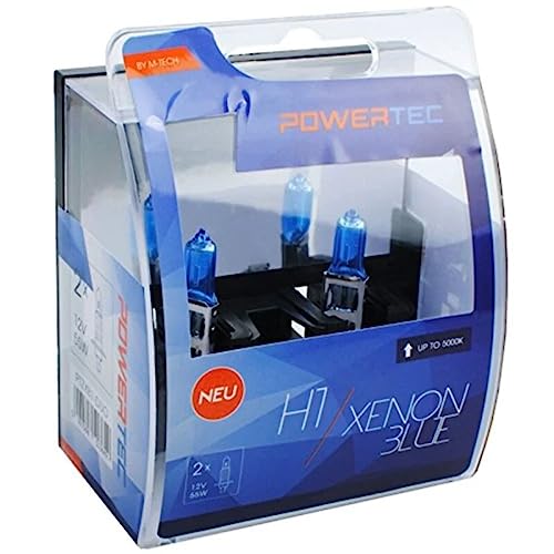 M-Tech Ptzxb1-Duo Lampadina Powertec Xenon Blue H1 12V 55W