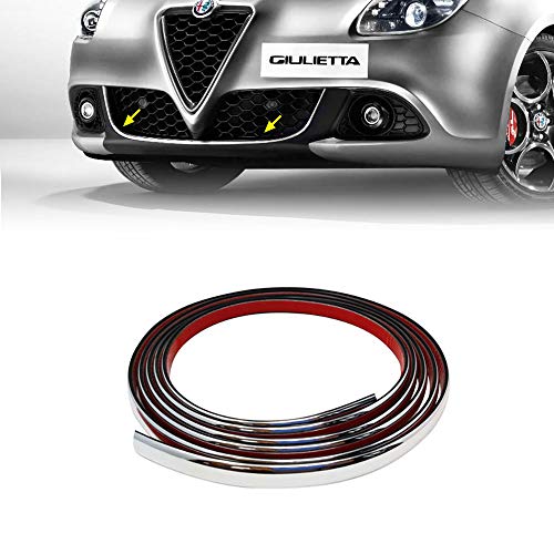 Quattroerre 19986 Profilo Cromato Adesivo Per Dam Paraurti Anteriore Alfa Giulietta Con Biadesivo 3M