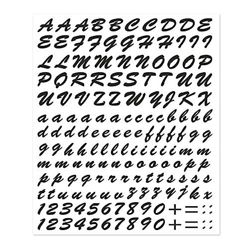4R Quattroerre.It - 1231 - Kit Lettere Adesive Componibili, Nero