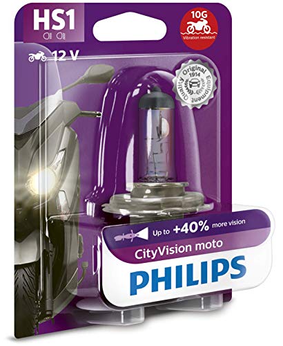 Philips Automotive Lighting 12636Ctvbw City Vision Moto Hs1 - Lampadina Per Faro Moto, Blister Da 1
