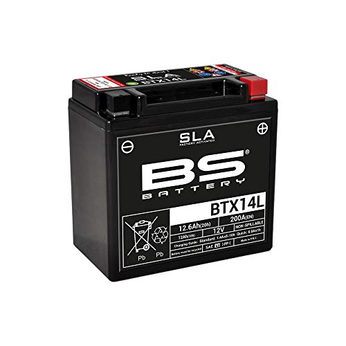 Batteria Moto Sla Bs Battery 300760 Btx14L Agm, Nero