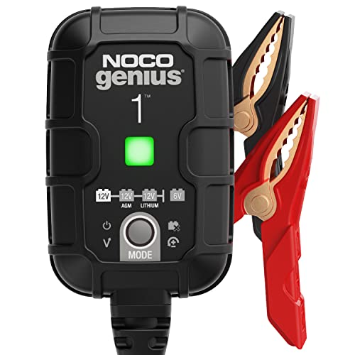 Noco Genius1Eu, Caricabatterie Da Auto 1A, Professionale Da 6V E 12V, Mantenitore Di Carica E Desolforatore Per Batterie, Moto, Scooter, Camion, Campe