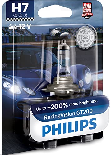 Philips Racingvision Gt200 H7 Lampadina Fari Auto +200%, Blister Singolo