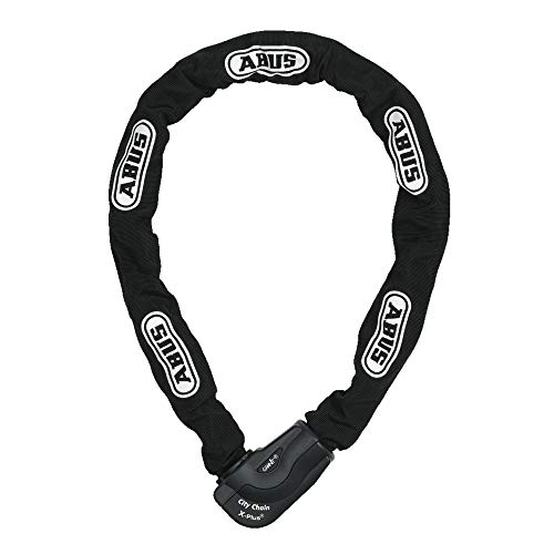 Abus Unisex Citychain 1060/110 Catena Con Serratura A Chiave Scheda Di Codice, Nero, 110 Cm