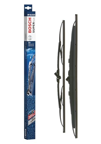 Tergicristalli Bosch Super Plus Spoiler Sp22/22S, Lunghezza 550Mm/550Mm, 1 Set Per Parabrezza Anteriore, Solo Per Veicoli Con Guida A Destra Uk