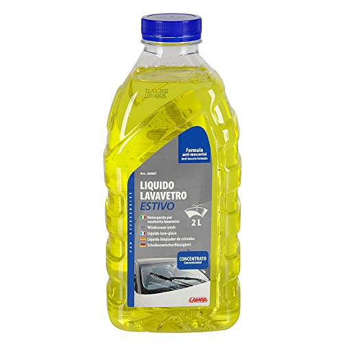 Lampa 38087 Liquido Lavavetro Estivo, Concentrato - 2000 Ml - Formula Anti Moscerini