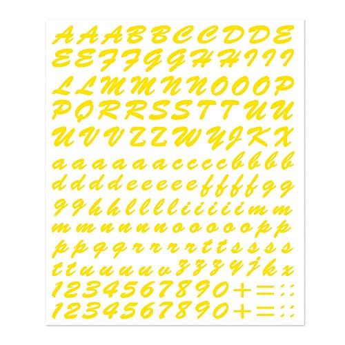 4R Quattroerre.It 1235 Kit Lettere Adesive, Giallo