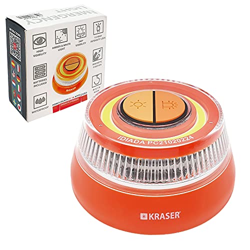 Kraser Kr4V16N Luce Di Emergenza Auto Segnalazione Avviso Luminoso Autostrada Faro Illuminazione, Lampada Lampeggiante Led Stroboscopica Di Intensità,