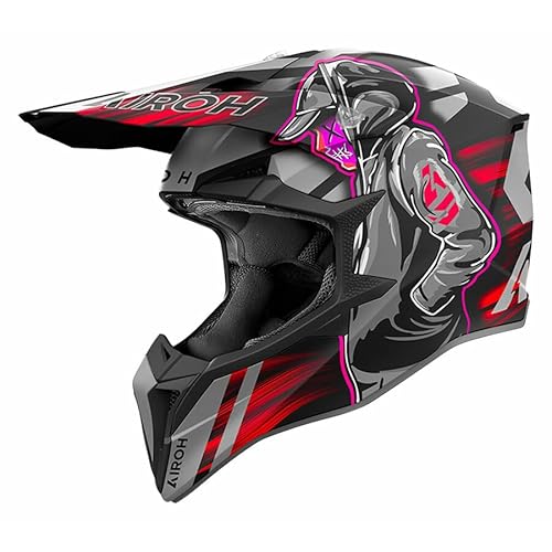 Airoh Casco Offroad Wraaap Cyber Red Matt M