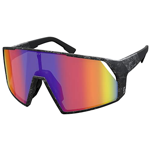 Scott Unisex Sonnenbrille Pro Shield, Marble Schwarz - Teal Chrome, 289232