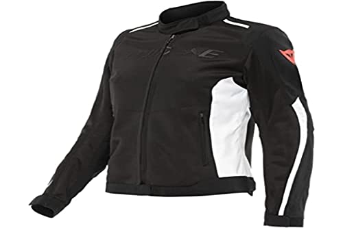 Dainese Hydraflux 2 Air Lady D-Dry Jacket, Giacca Moto Impermeabile, Donna, Nero/Nero/Bianco, 44