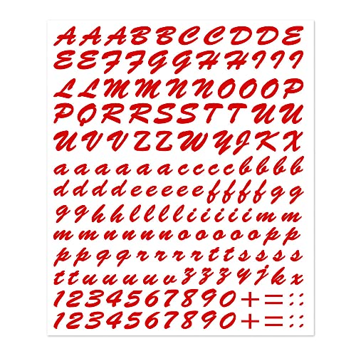4R Quattroerre.It 1233 Kit Lettere Adesive, Rosso