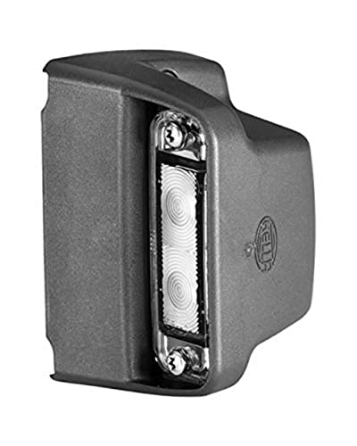 Hella 2Ka 012 271-271 Luce Targa, Led, 12/24V, Montaggio, Esterno/Avvitato, Colore Diffusore Luce Cristallino, Cavo 1300Mm, Spina Easyconn, Attacco La