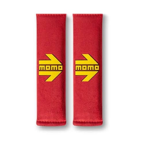Momo Set 2 Cuscini Per Cinture Di Sicurezza Auto Rosso/Giallo