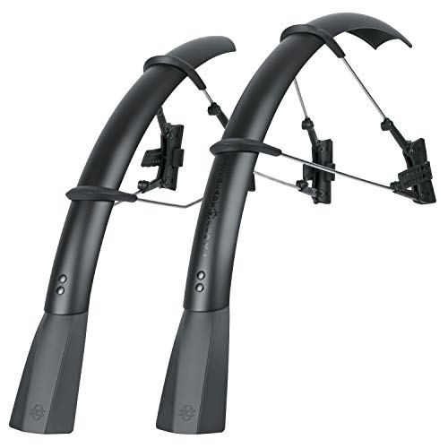 Ks Sks Germany Raceblade Pro Xl Set Black Matt Set Di Parafanghi, Accessori Per Ciclismo Per Bici Da Strada (Con Fissaggio Rapido, Montanti Regolabili