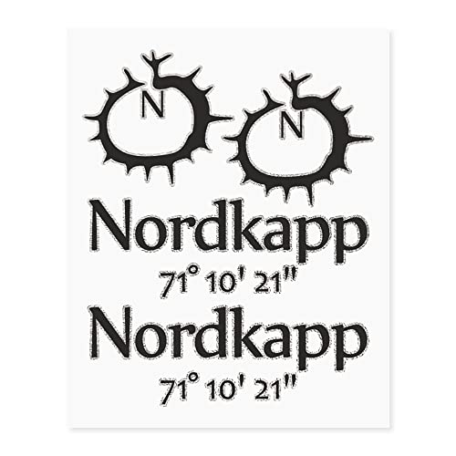 4R Quattroerre.It - 9164 - Adesivi Adventure Stickers Per Bauletti Moto, Nordkapp