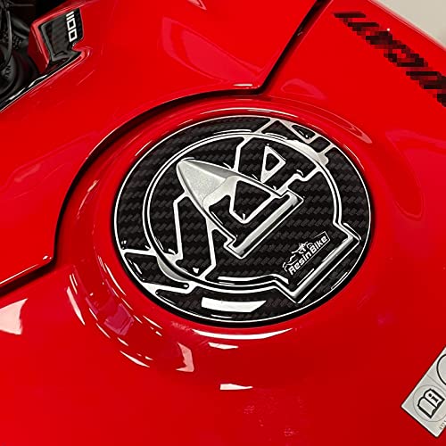 Resin Bike Adesivi Moto Compatibile Con Ducati Panigale V4 E V4S 2018 2022. Protezione Tappo Serbatoio Da Urti E Graffi. Adesivo Resinato Con Effetto