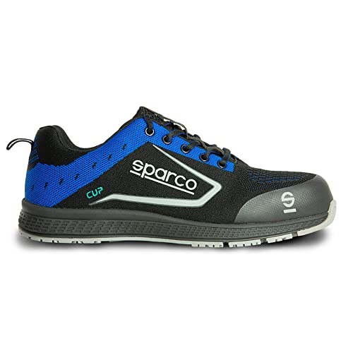 Sparco Scarpe Antinfortunistiche Leggere Cup S1P Ricard Nero/Azzurro Taglia 39
