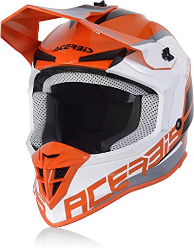 Acerbis Helmet Linear Arancio/Bianco S
