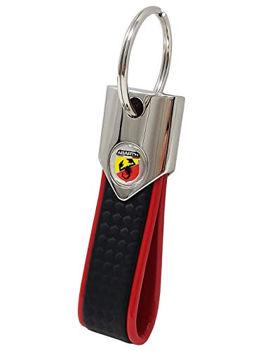 Abarth Portachiavi Ufficiale Key Ring Carbon, Rosso