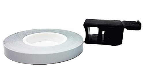 Wheel Stripes Strisce Adesive Per Cerchi Moto Con Applicatore, Argento Race, 7 Mm X 7 Mt
