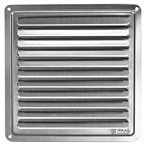 Griglia Di Ventilazione In Acciaio Inox, 155 X 155 Mm, Griglia Di Scarico, Griglia A Fessura, Griglia A Lamelle