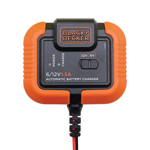 Black And Decker Black+Decker Bxae00021 Caricabatterie E Manutentore Per Moto/Auto, Manutenzione 6-12V, 12 Ah Fino A 1,4 Amp, 1, 5A-6V 12V