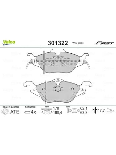 Valeo 301322, Pastiglie Freno