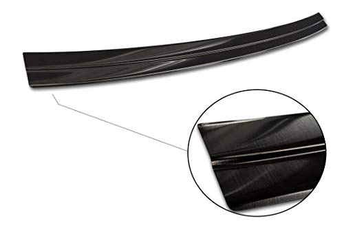 Protezione Paraurti Posteriore In Acciaio Inox Nero Compatibile Con Audi Q7 (4M) 2015-2019 & Fl 2019- Incl. S-Line