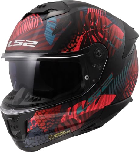 Ls2, Casco Moto Integrale Stream Ii Jungle Matt Black Pink Blue, L