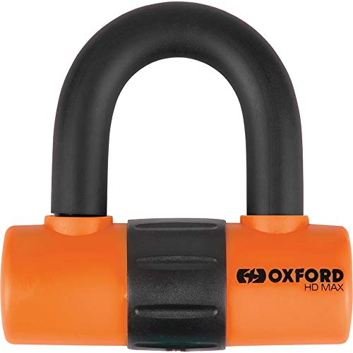 Oxford - Bloccadisco Per Moto, Hd Max, Ad Alta Sicurezza, In Acciaio, Lk312, Colore: Arancione