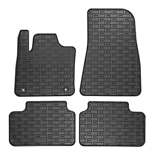 Auto-Style Tappetini In Gomma Compatibile Con Volvo C40 Recharge 2021- (4 Pezzi + Sistema Di Fissaggio)